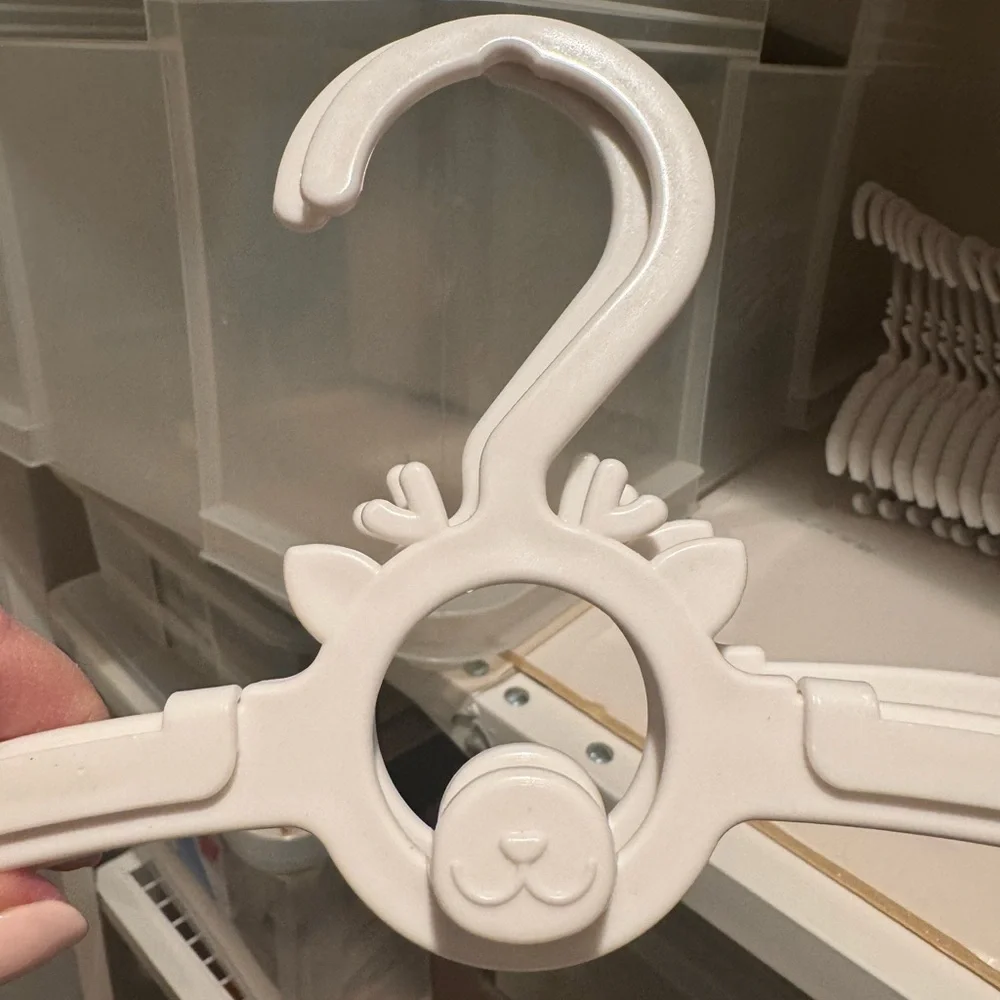 Plastic infant/child adjustable and stackable Hangers with Cute Design